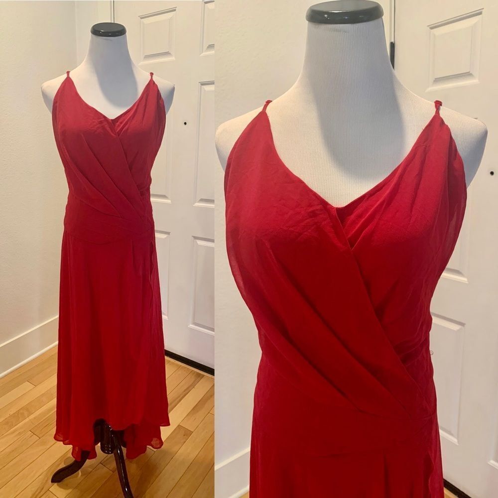 Lulus berry high low maxi dress formal gown M dance bridesmaid homecoming